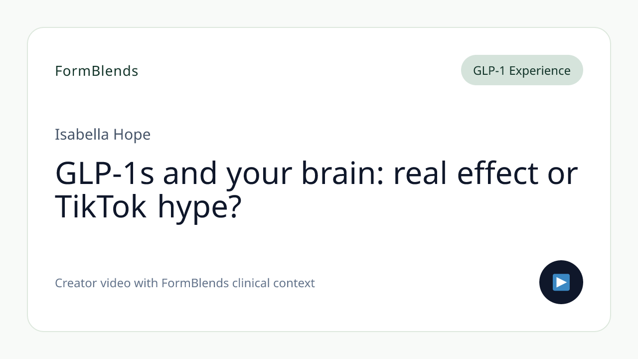 GLP-1s and your brain: real effect or TikTok hype?
