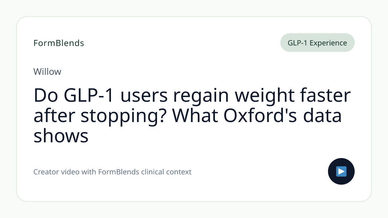Do GLP-1 users regain weight faster after stopping? What Oxford's data shows