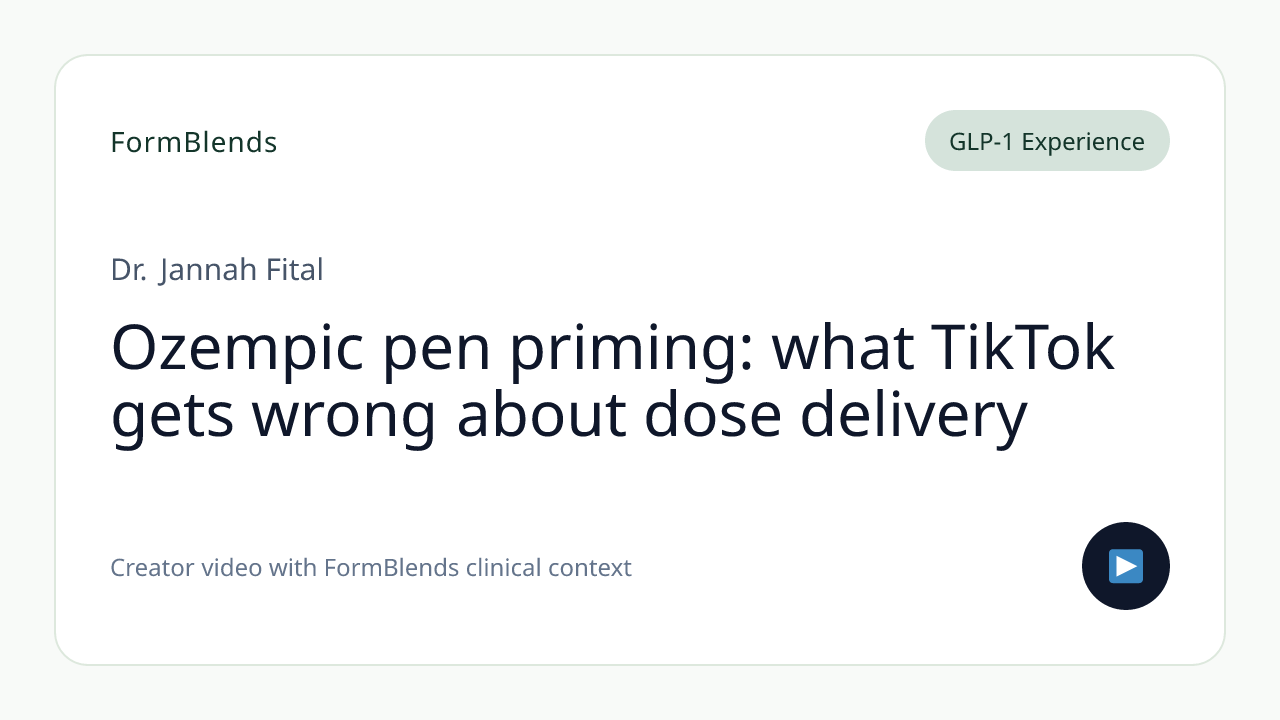 Ozempic pen priming: what TikTok gets wrong about dose delivery