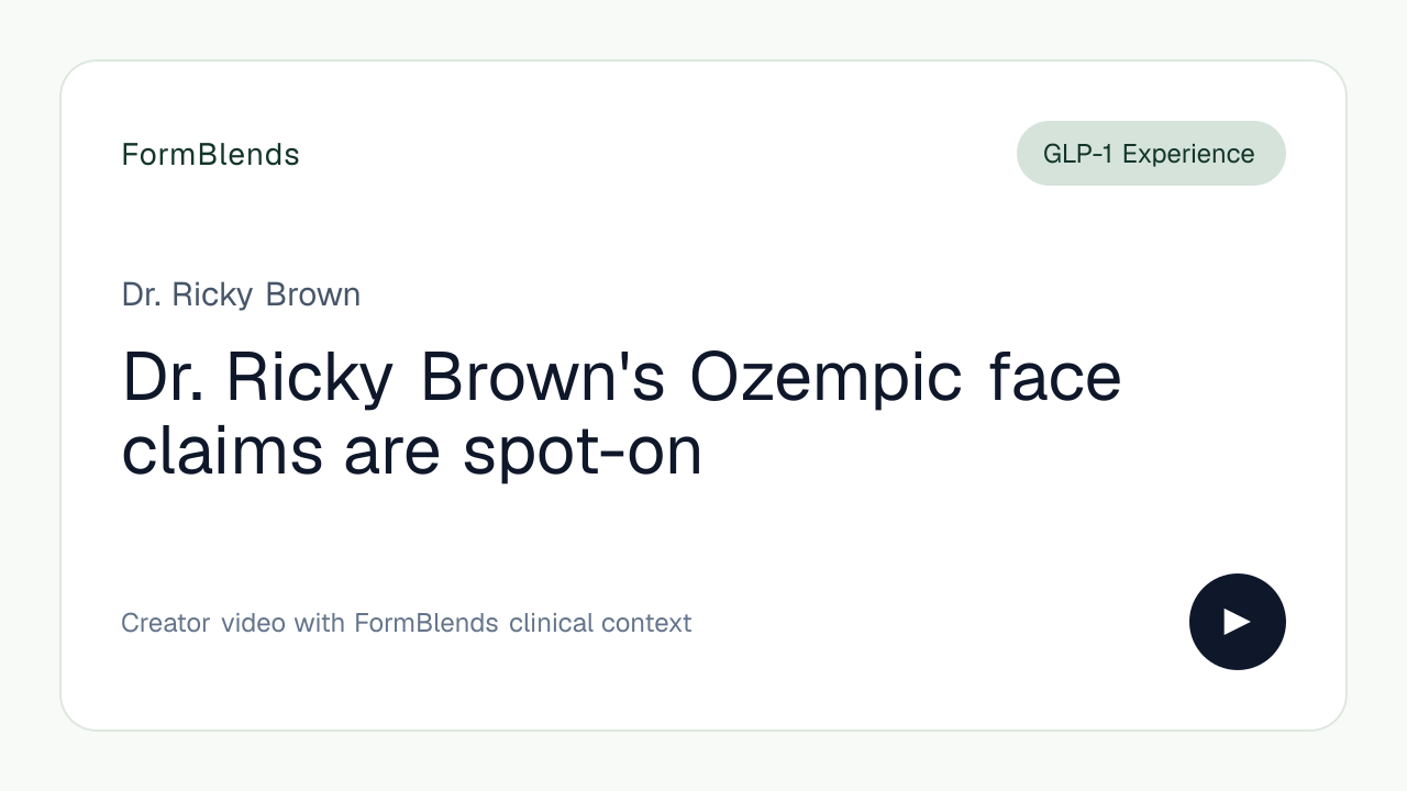 Dr. Ricky Brown's Ozempic face claims are spot-on