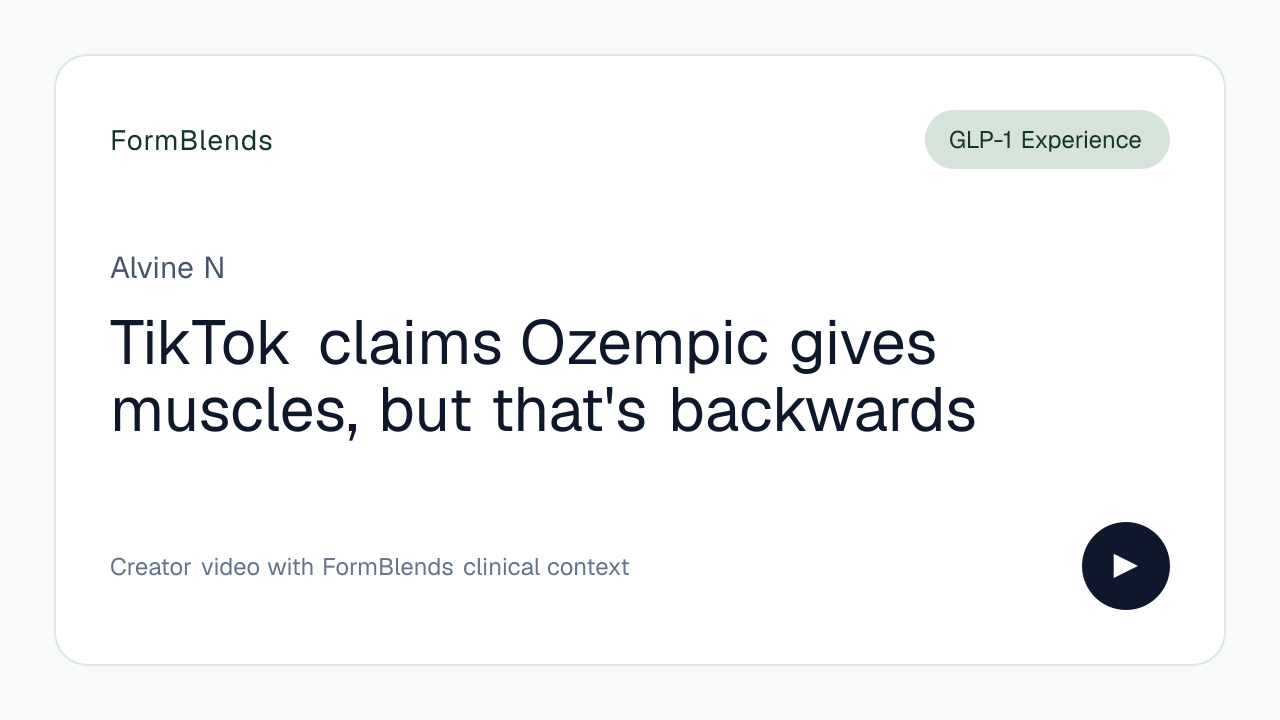 TikTok claims Ozempic gives muscles, but that's backwards