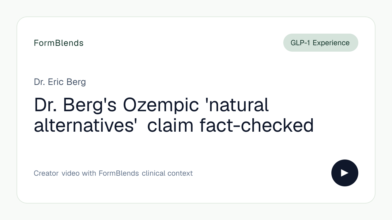 Dr. Berg's Ozempic 'natural alternatives' claim fact-checked