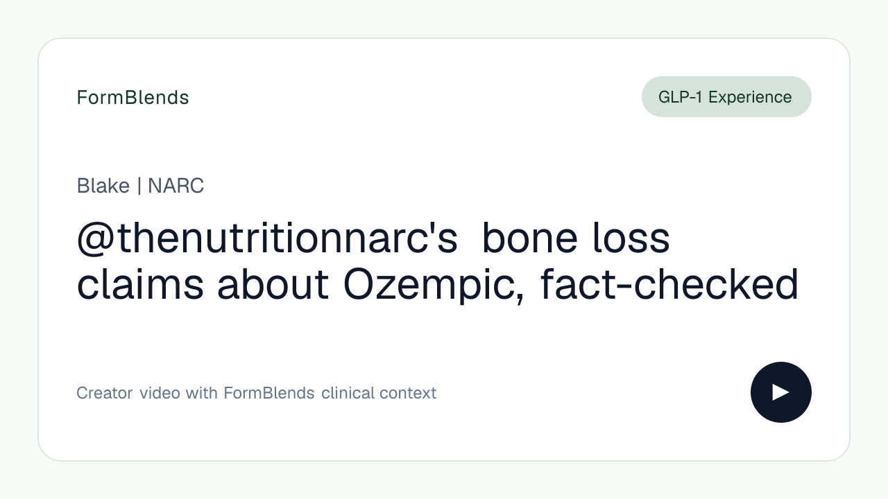 @thenutritionnarc's bone loss claims about Ozempic, fact-checked
