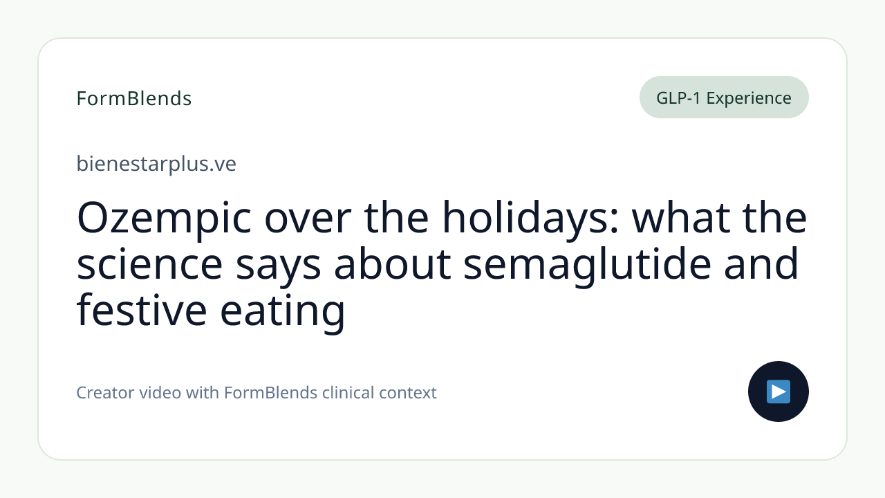 Ozempic over the holidays: what the science says about semaglutide and festive eating