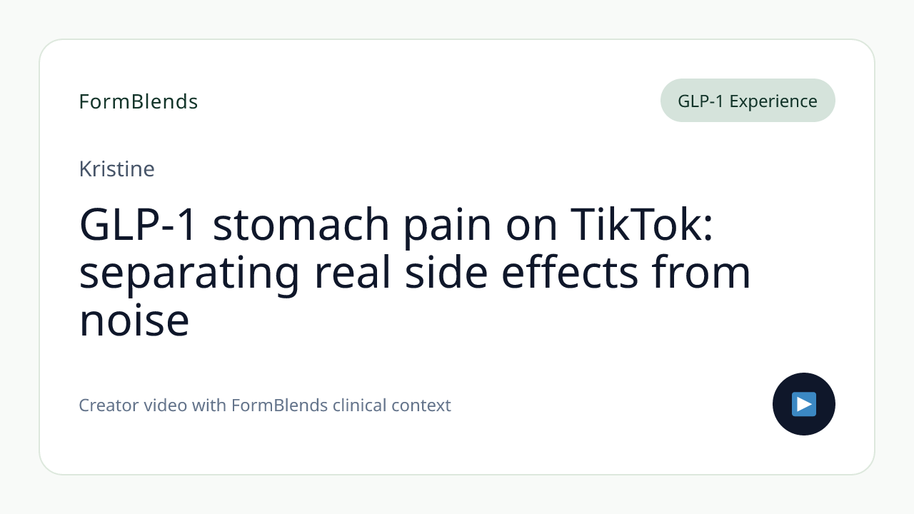 GLP-1 stomach pain on TikTok: separating real side effects from noise