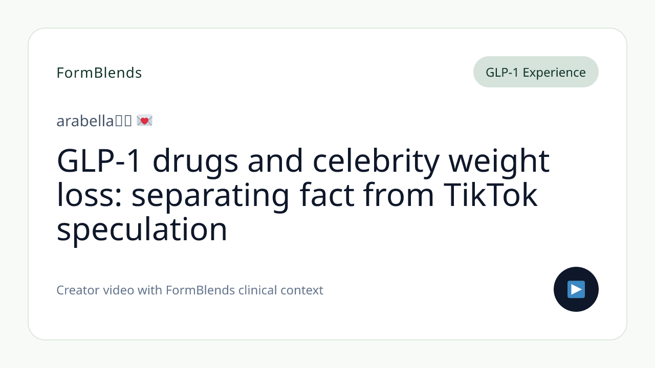 GLP-1 drugs and celebrity weight loss: separating fact from TikTok speculation