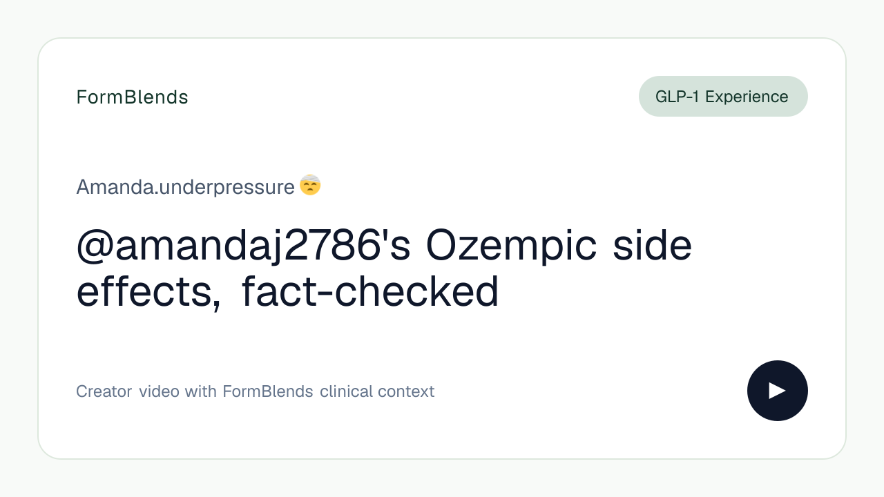 @amandaj2786's Ozempic side effects, fact-checked