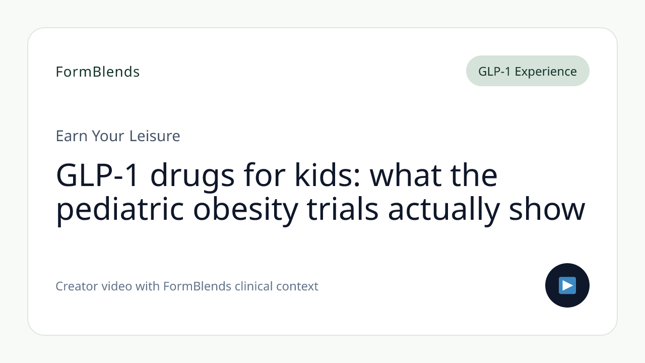GLP-1 drugs for kids: what the pediatric obesity trials actually show