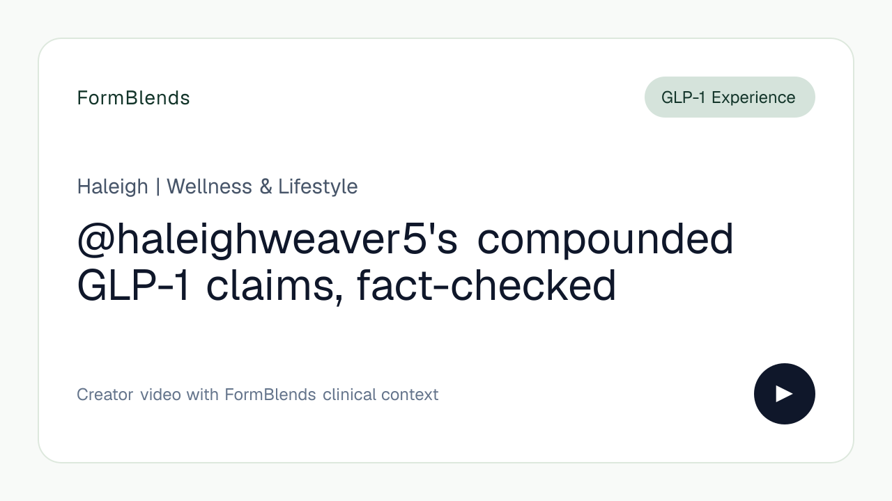 @haleighweaver5's compounded GLP-1 claims, fact-checked