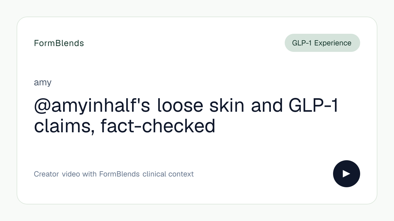 @amyinhalf's loose skin and GLP-1 claims, fact-checked
