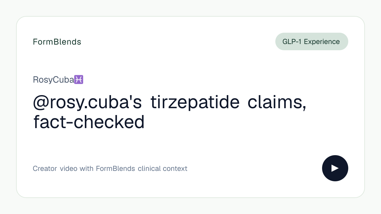 @rosy.cuba's tirzepatide claims, fact-checked