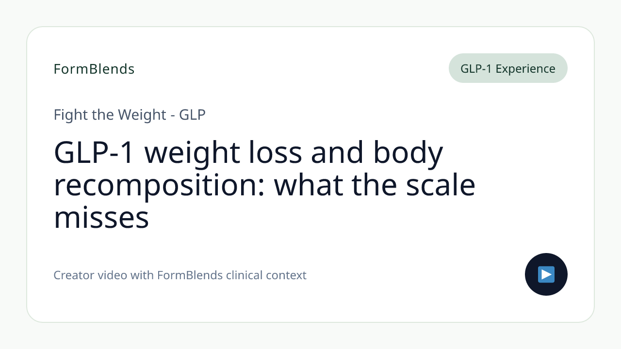 GLP-1 weight loss and body recomposition: what the scale misses