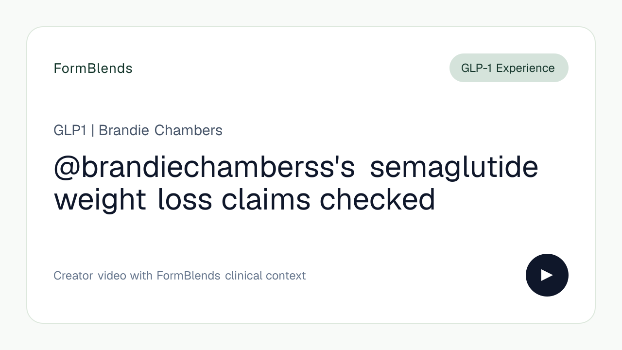 @brandiechamberss's semaglutide weight loss claims checked