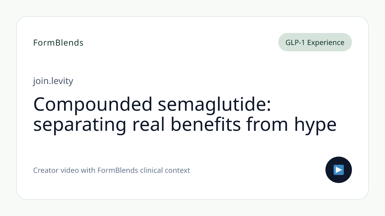 Compounded semaglutide: separating real benefits from hype