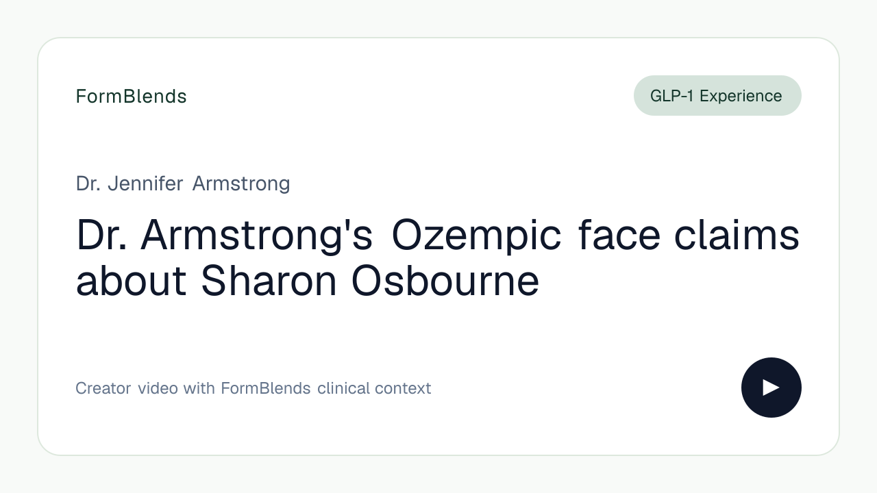 Dr. Armstrong's Ozempic face claims about Sharon Osbourne