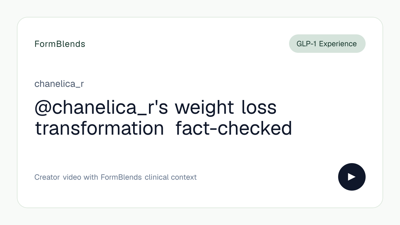 @chanelica_r's weight loss transformation fact-checked