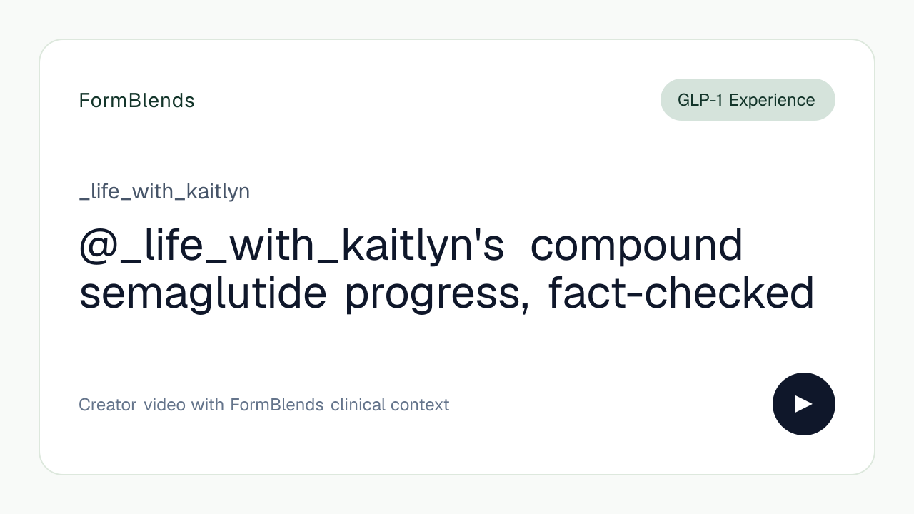 @_life_with_kaitlyn's compound semaglutide progress, fact-checked