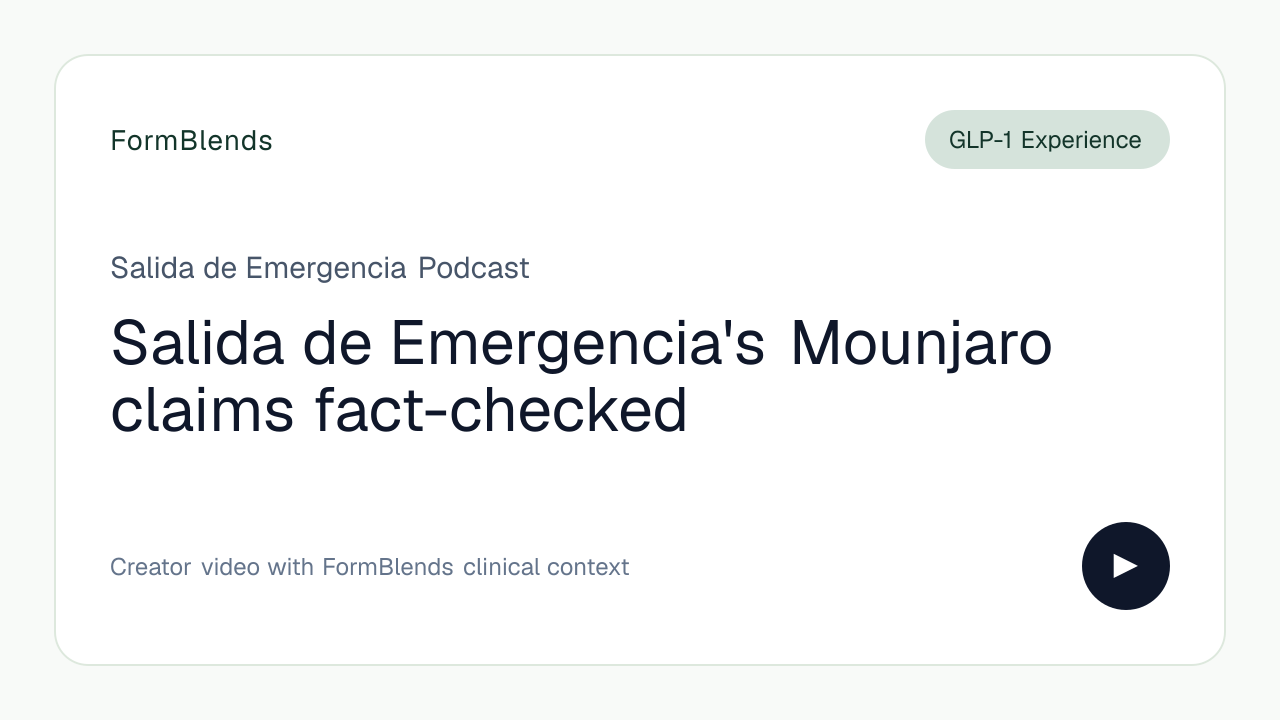Salida de Emergencia's Mounjaro claims fact-checked