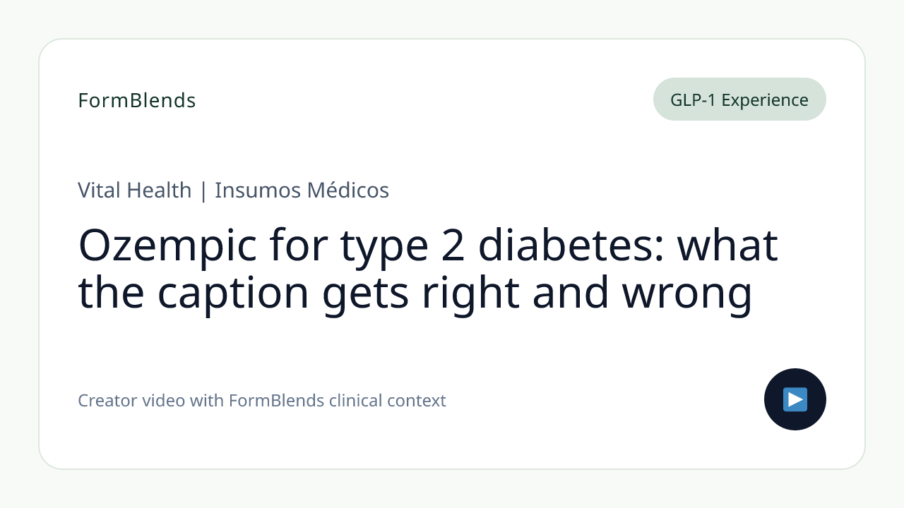 Ozempic for type 2 diabetes: what the caption gets right and wrong