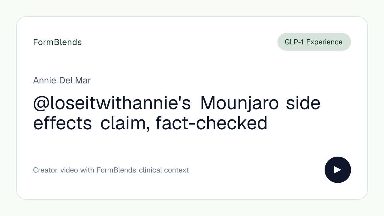 @loseitwithannie's Mounjaro side effects claim, fact-checked