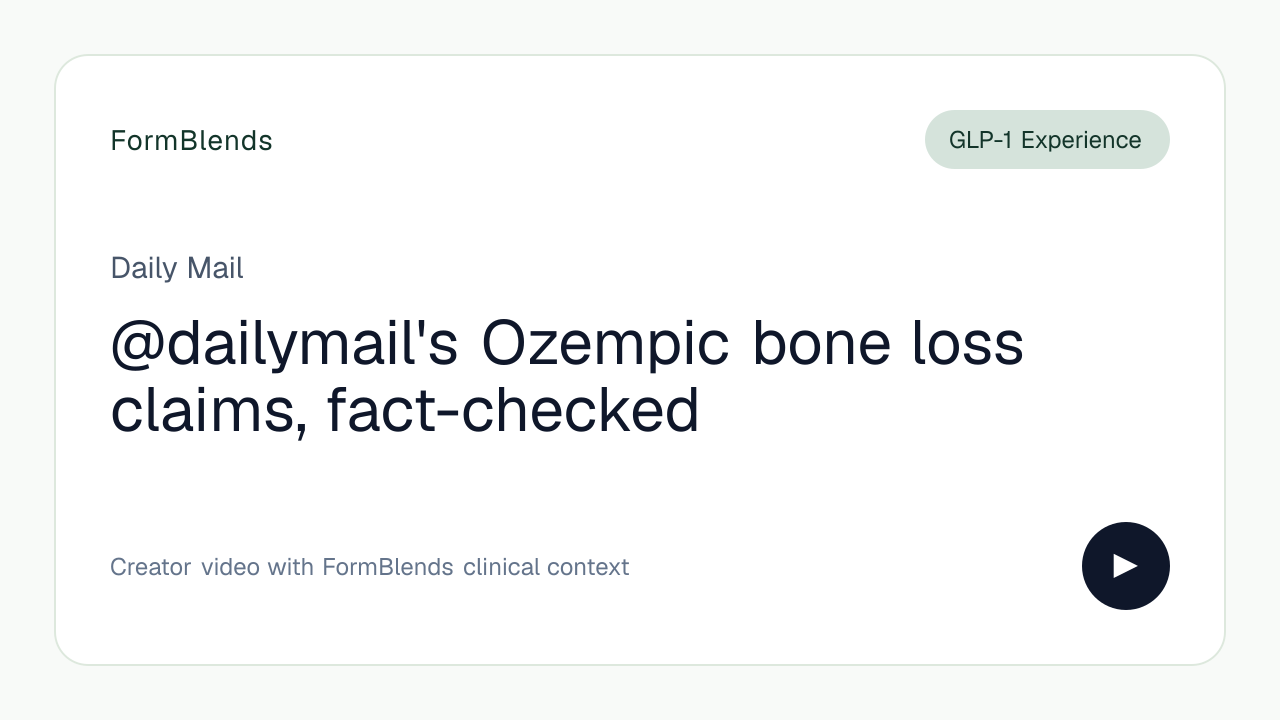 @dailymail's Ozempic bone loss claims, fact-checked