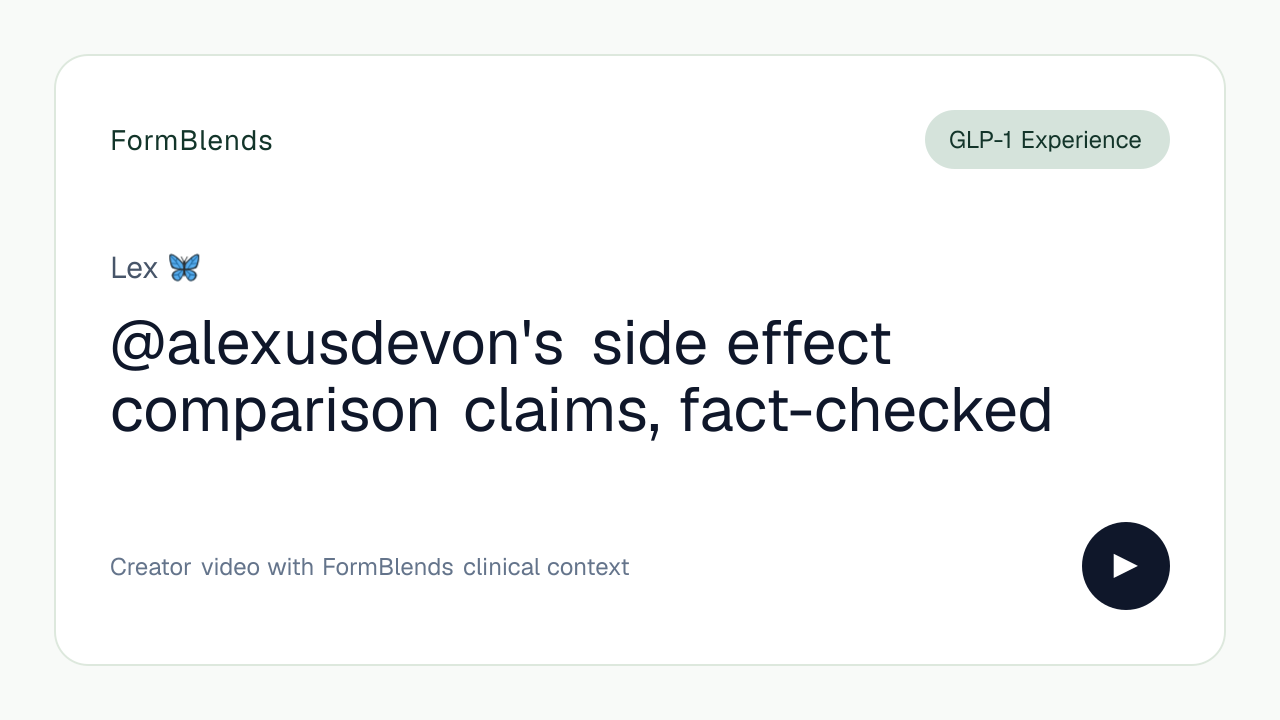 @alexusdevon's side effect comparison claims, fact-checked