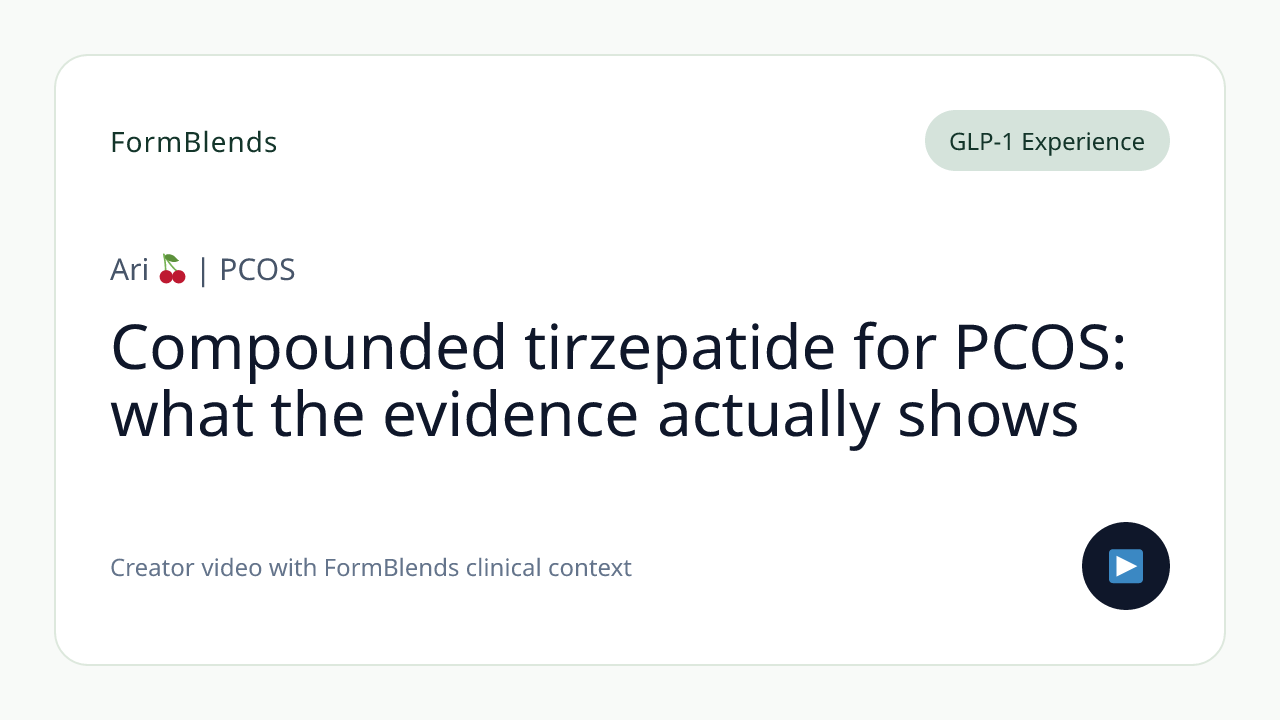 Compounded tirzepatide for PCOS: what the evidence actually shows