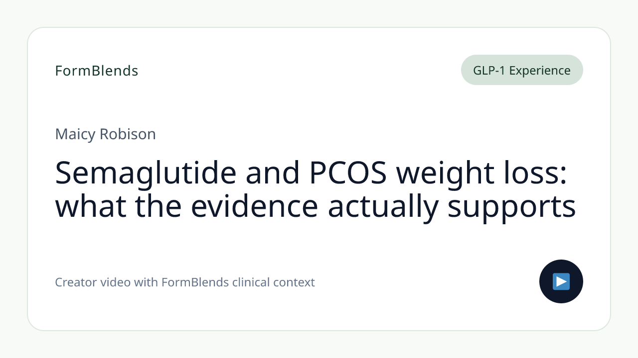 Semaglutide and PCOS weight loss: what the evidence actually supports