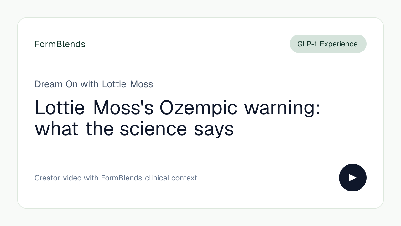Lottie Moss's Ozempic warning: what the science says