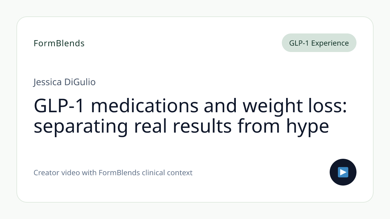 GLP-1 medications and weight loss: separating real results from hype