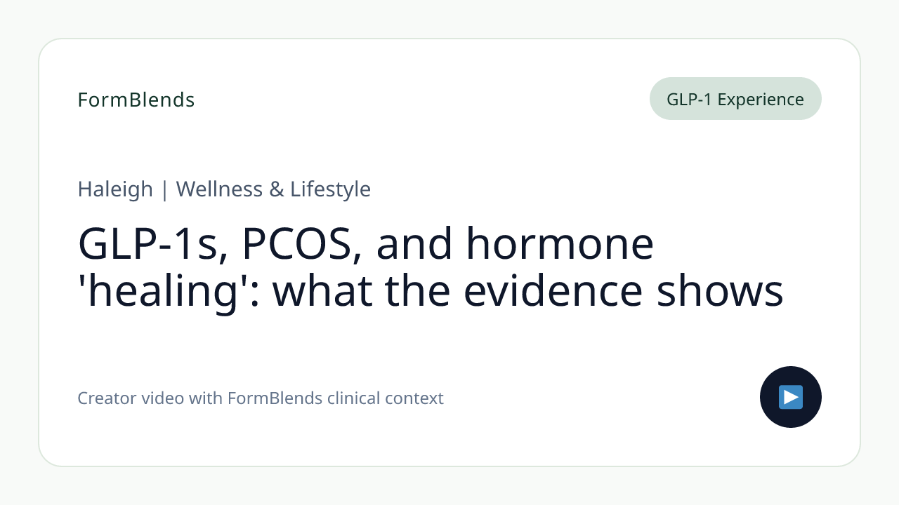 GLP-1s, PCOS, and hormone 'healing': what the evidence shows