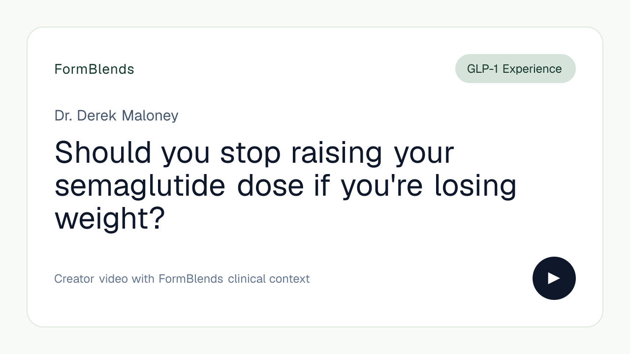 Should you stop raising your semaglutide dose if you're losing weight?