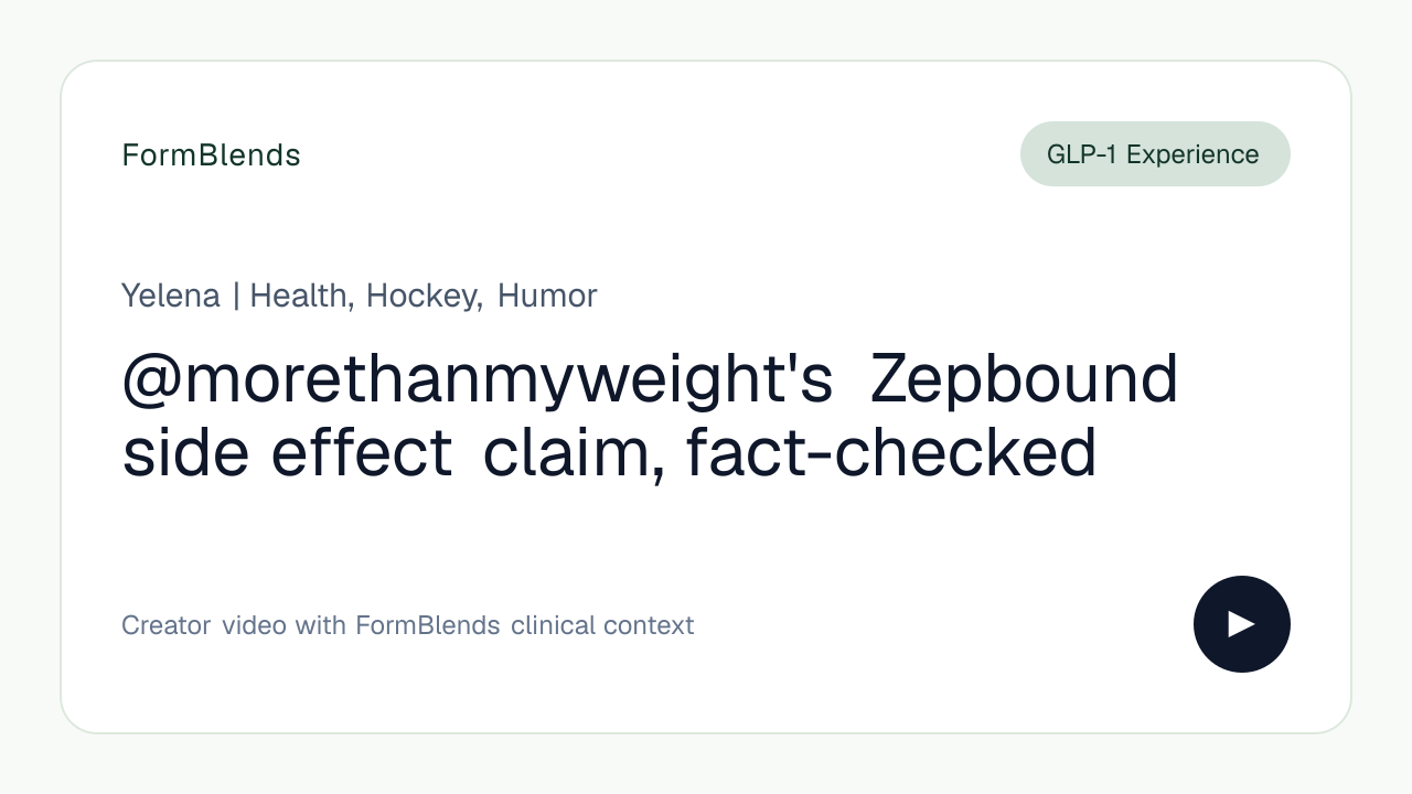 @morethanmyweight's Zepbound side effect claim, fact-checked
