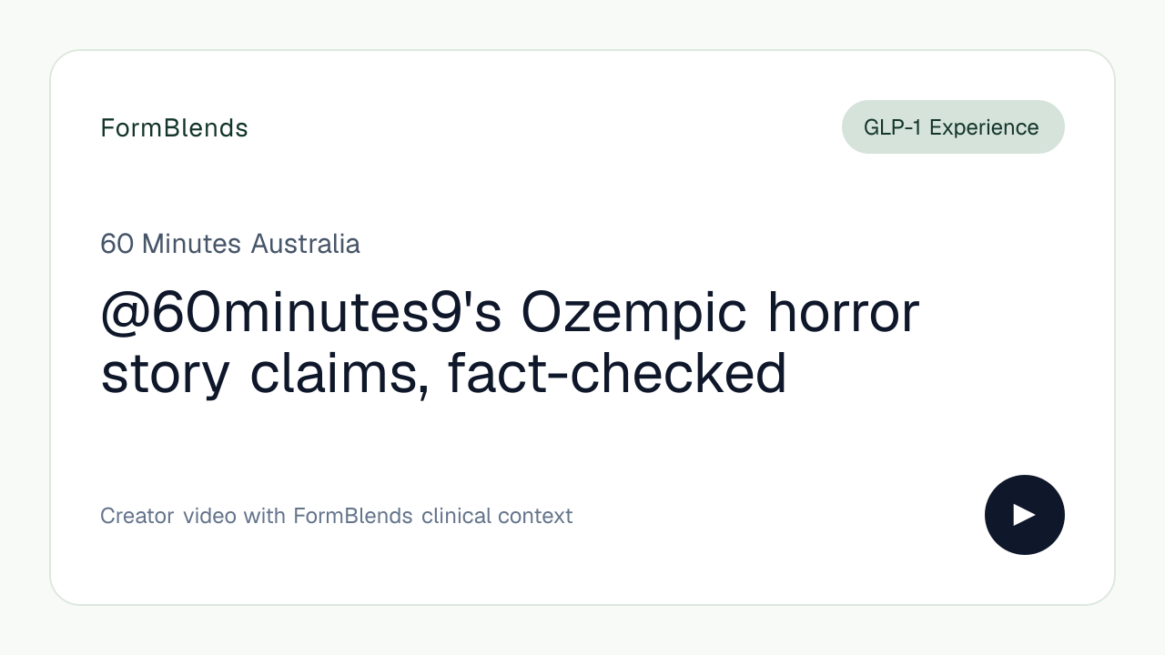 @60minutes9's Ozempic horror story claims, fact-checked