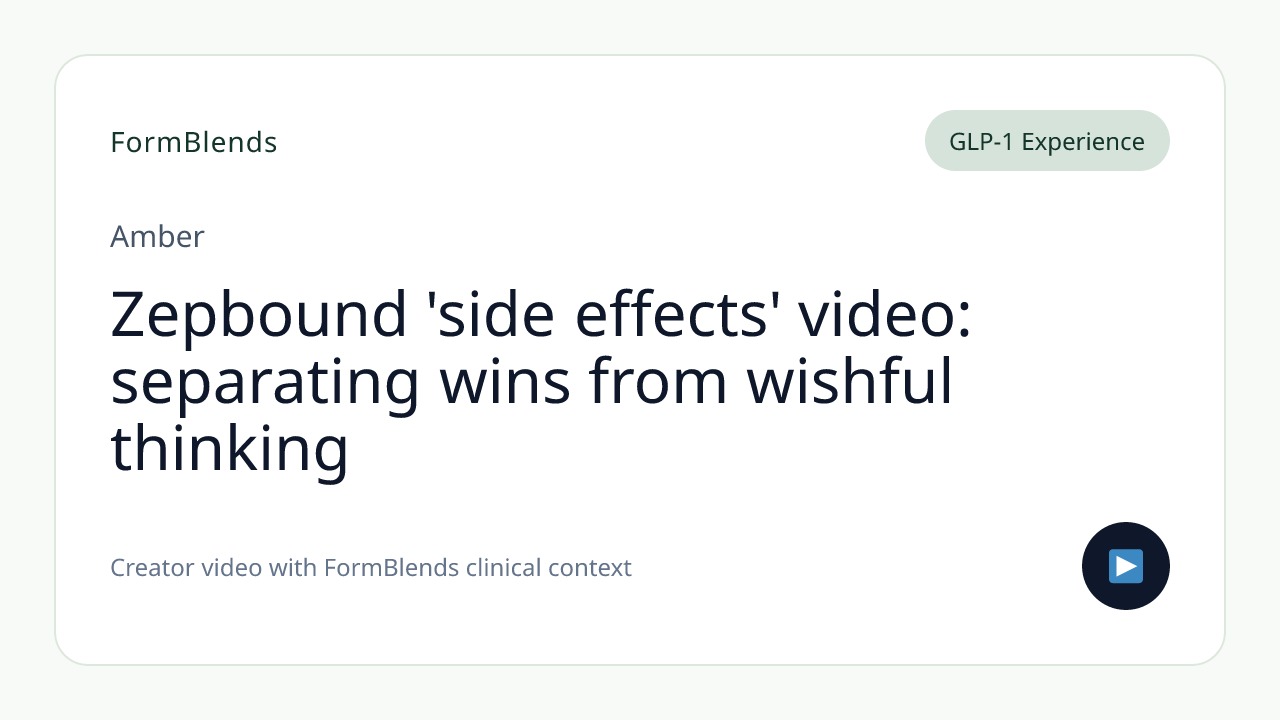 Zepbound 'side effects' video: separating wins from wishful thinking