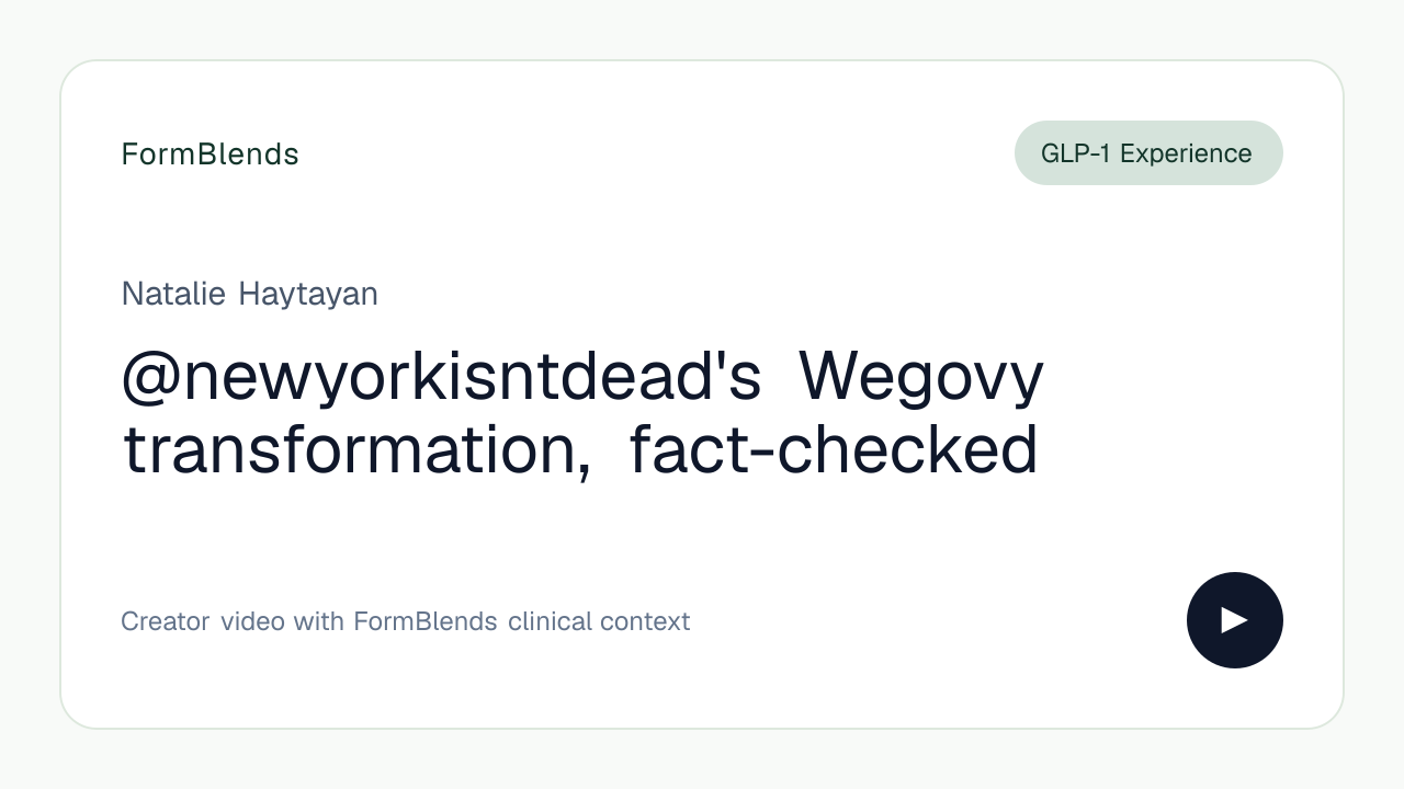@newyorkisntdead's Wegovy transformation, fact-checked