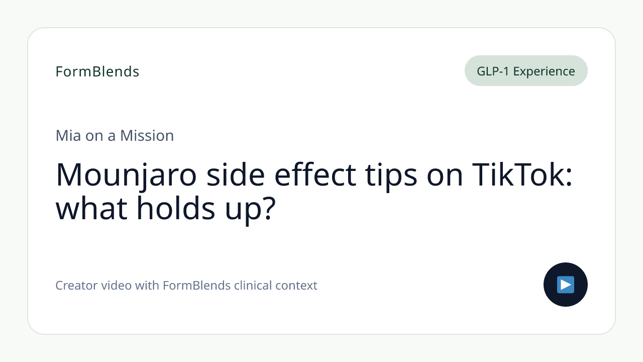 Mounjaro side effect tips on TikTok: what holds up?