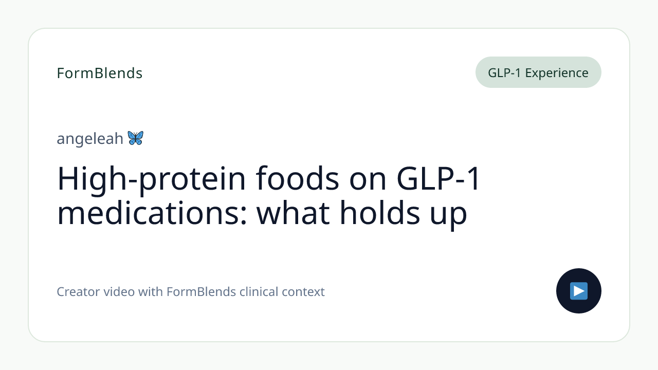 High-protein foods on GLP-1 medications: what holds up