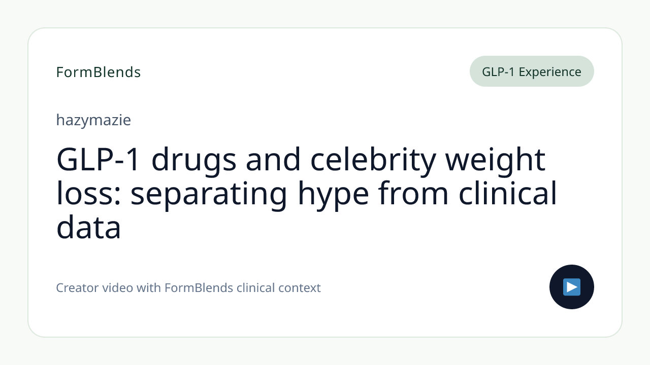 GLP-1 drugs and celebrity weight loss: separating hype from clinical data