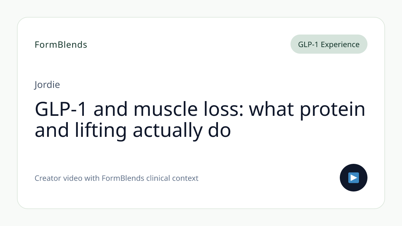 GLP-1 and muscle loss: what protein and lifting actually do