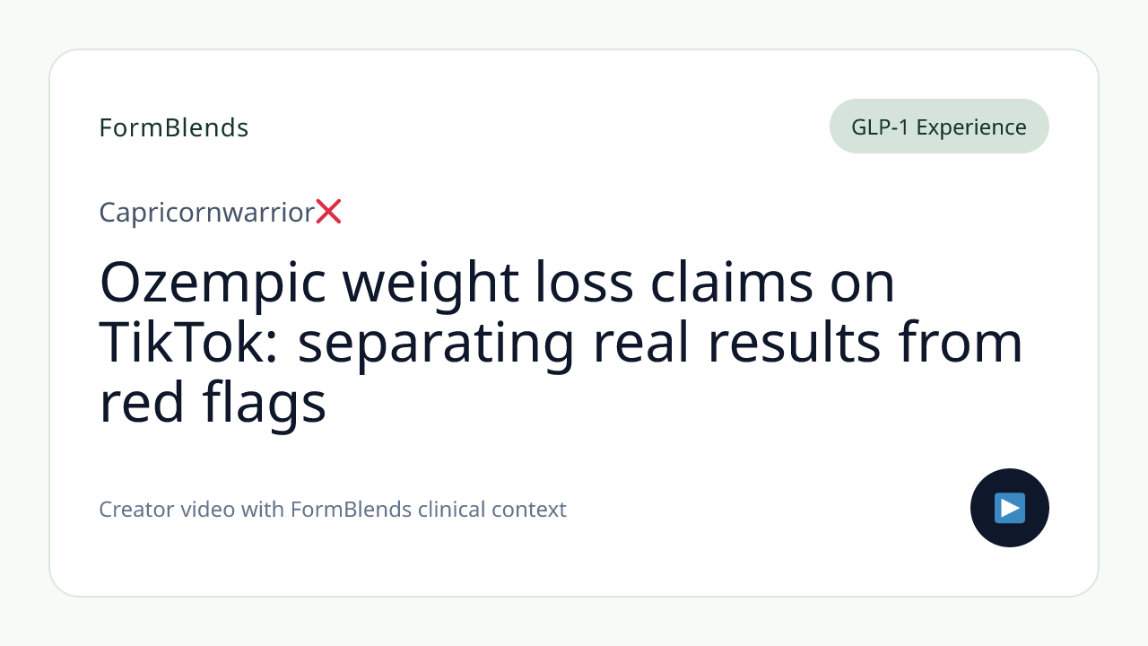 Ozempic weight loss claims on TikTok: separating real results from red flags