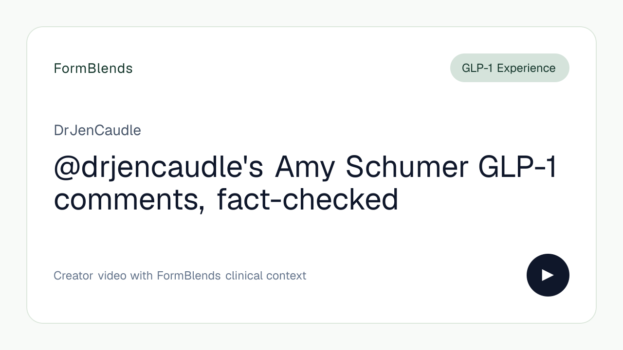 @drjencaudle's Amy Schumer GLP-1 comments, fact-checked