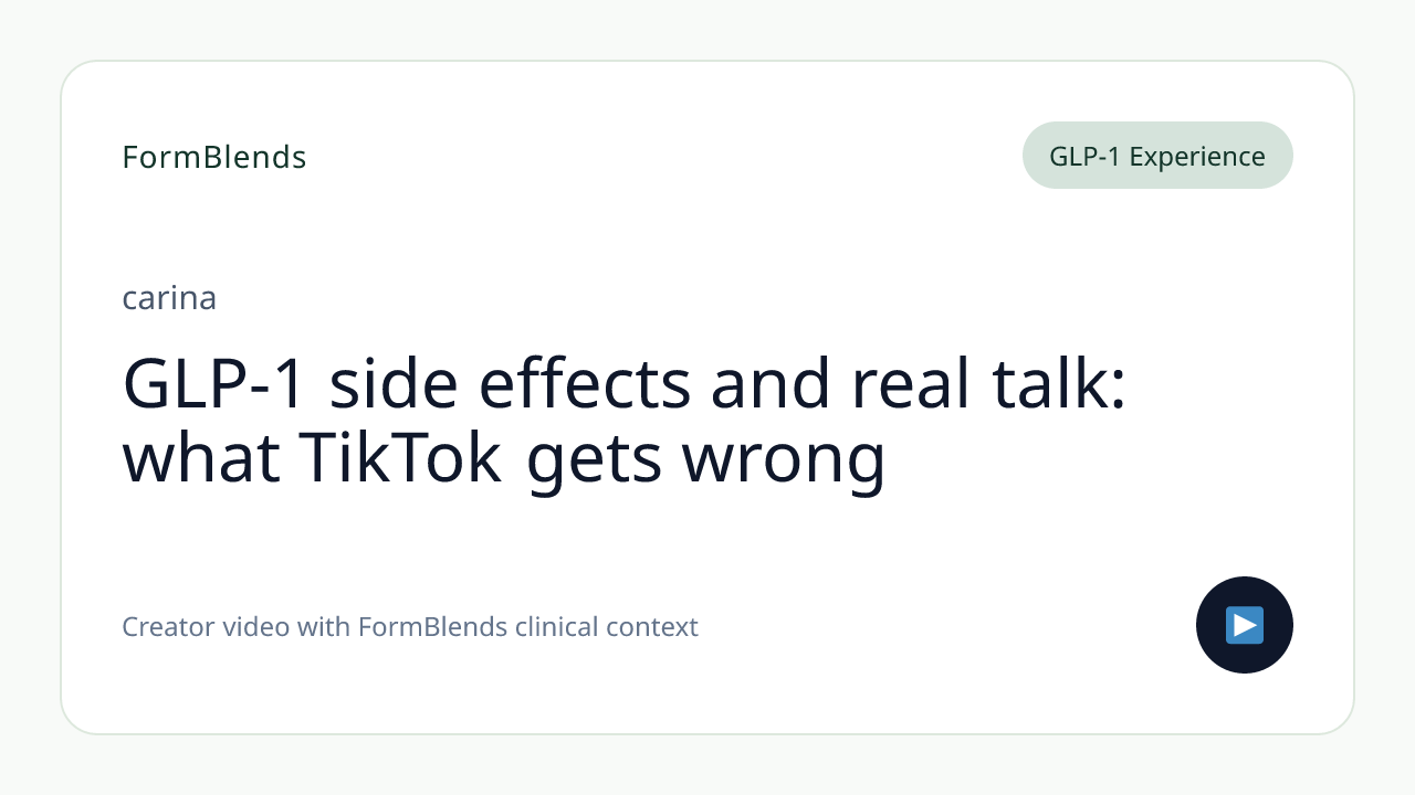 GLP-1 side effects and real talk: what TikTok gets wrong