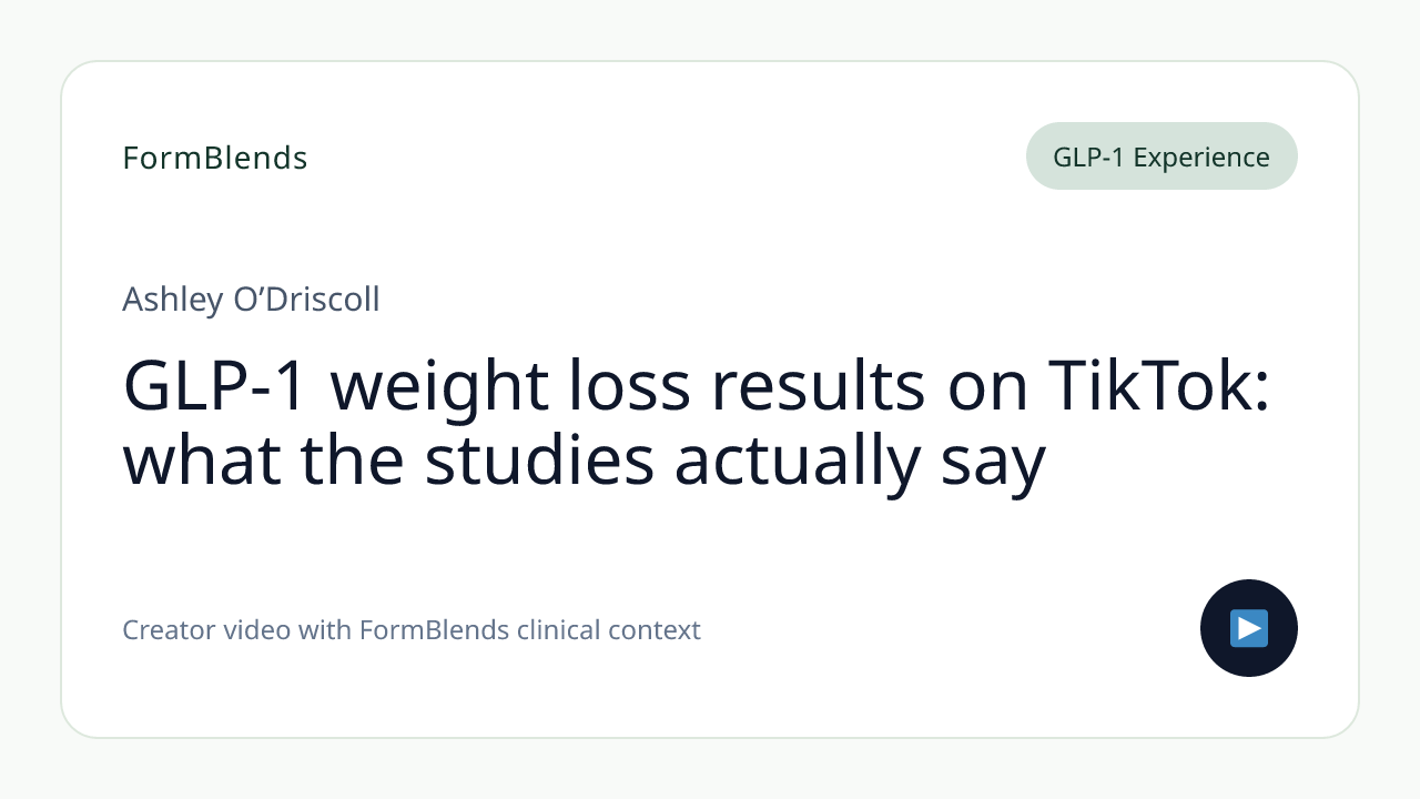 GLP-1 weight loss results on TikTok: what the studies actually say