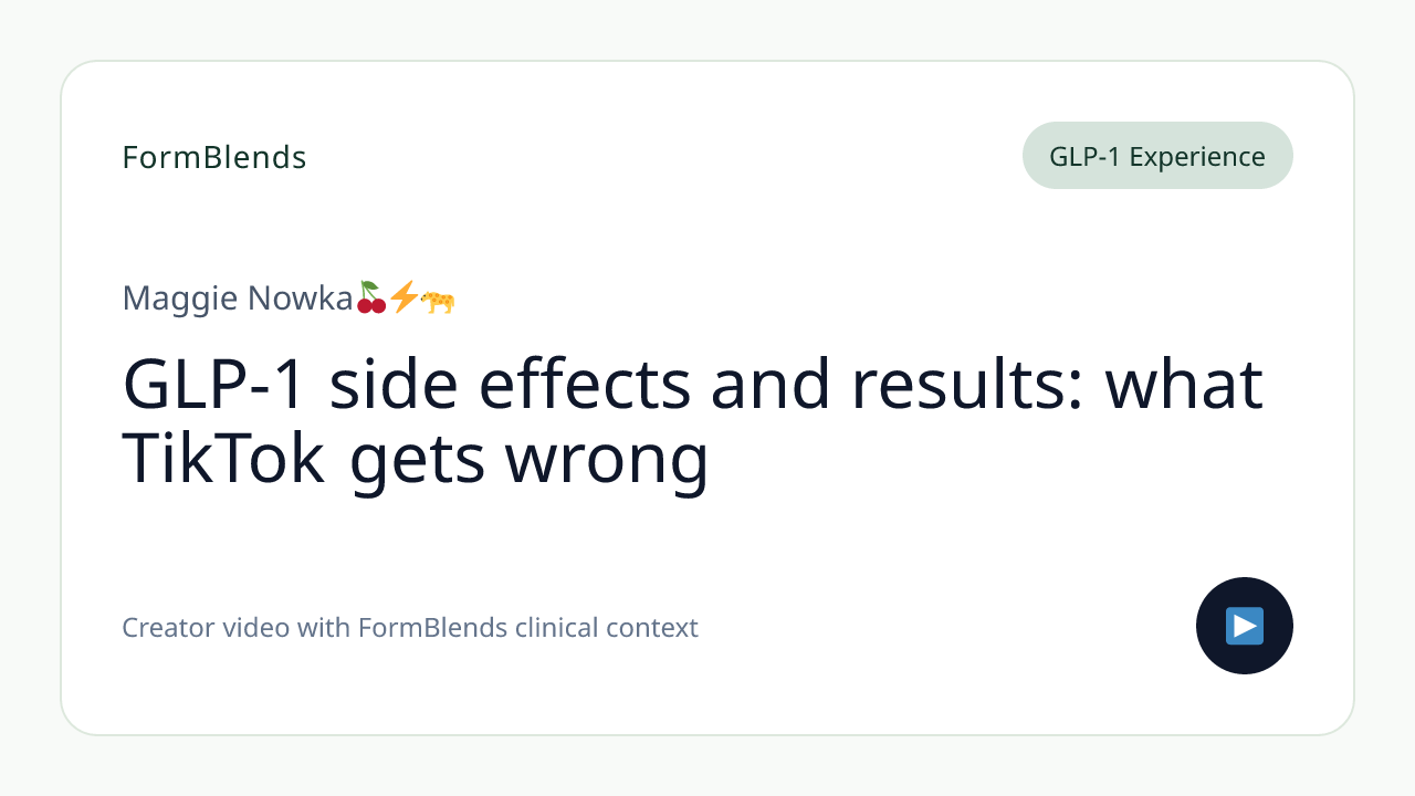 GLP-1 side effects and results: what TikTok gets wrong