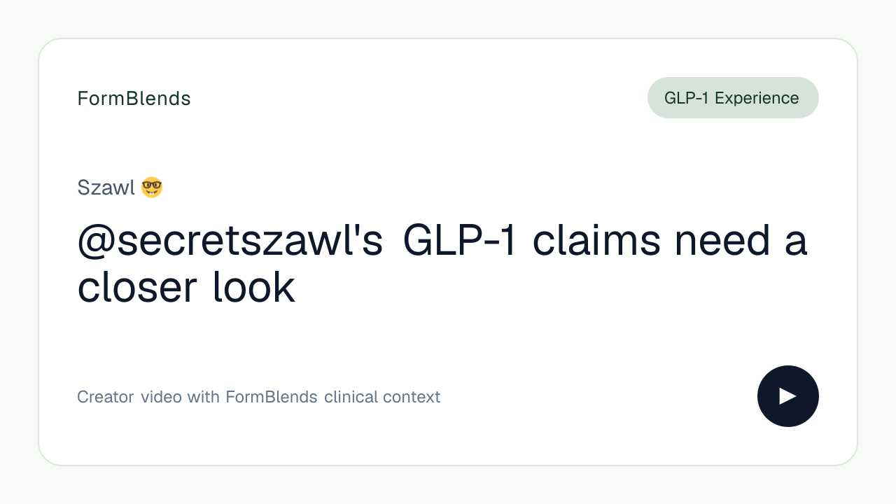 @secretszawl's GLP-1 claims need a closer look