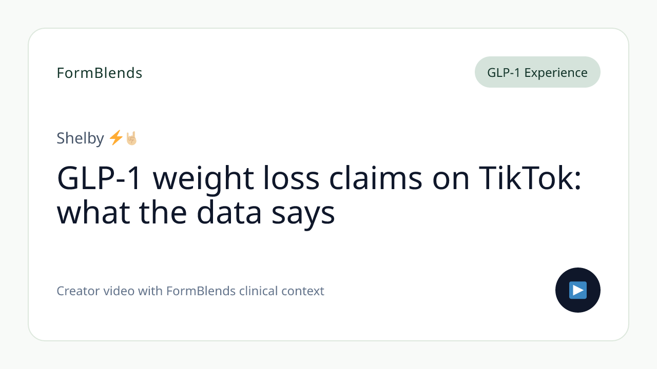 GLP-1 weight loss claims on TikTok: what the data says