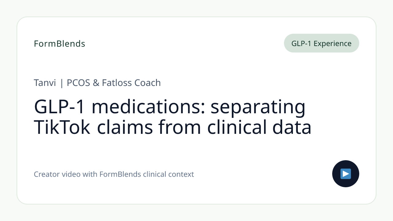 GLP-1 medications: separating TikTok claims from clinical data