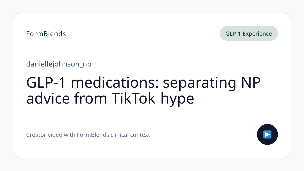 GLP-1 medications: separating NP advice from TikTok hype