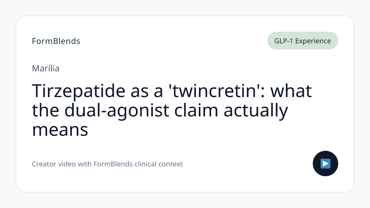 Tirzepatide as a 'twincretin': what the dual-agonist claim actually means